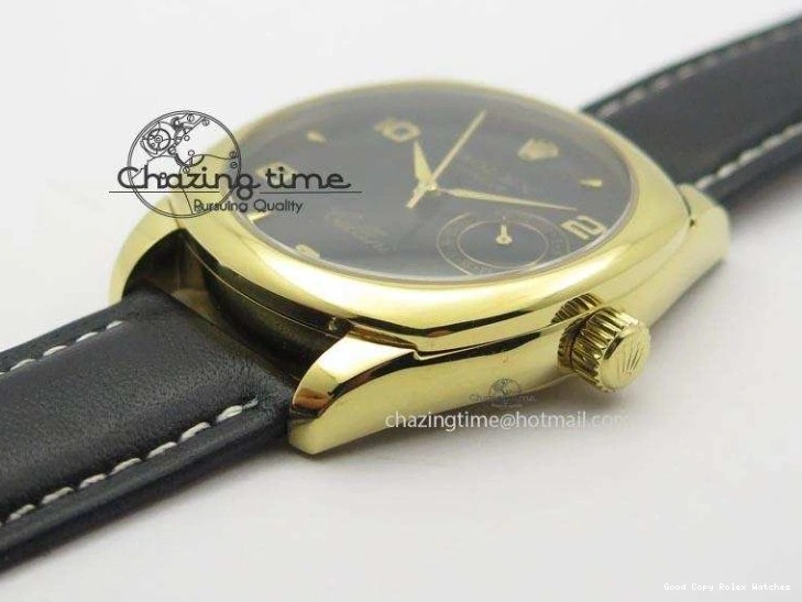 AAA Replica Watches YG On 3879 Numeral Black Leather Cellini Dial A Date Strap Black NewStyle Markers 0101